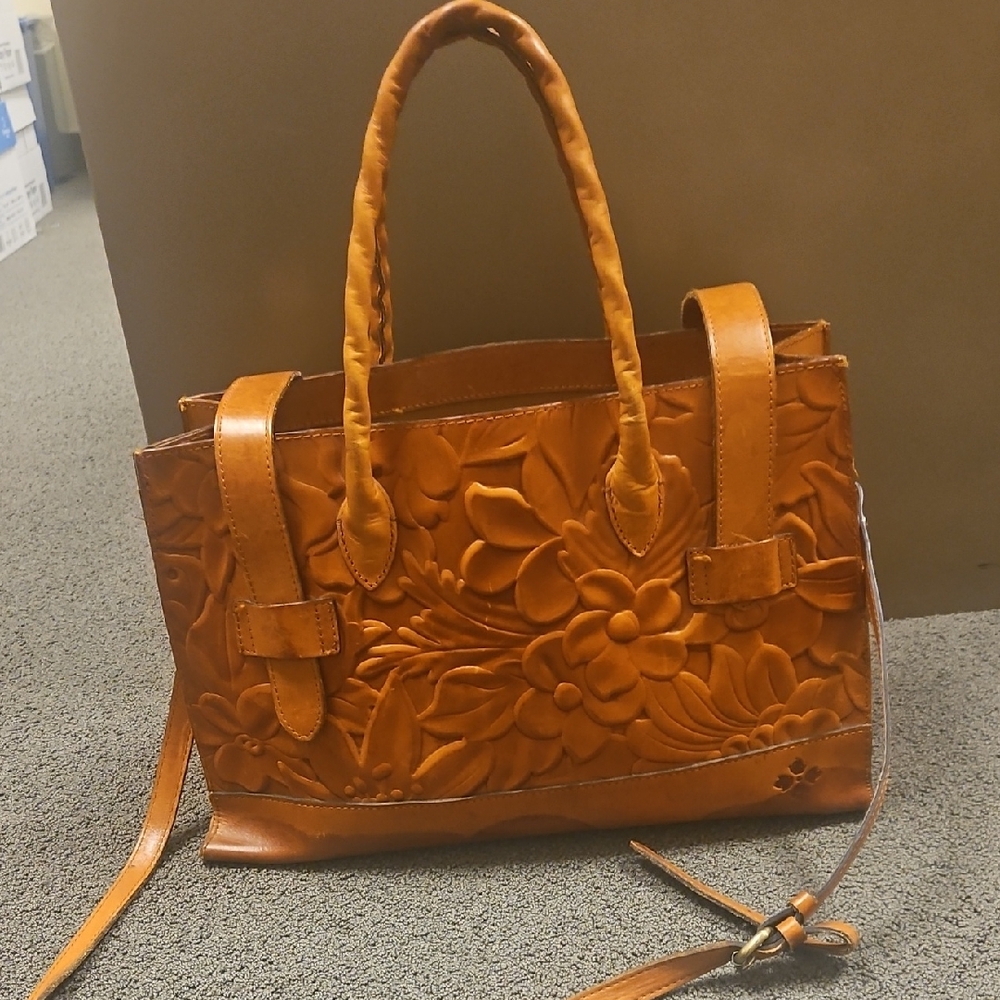 Patricia Nash Embosed Floral Large Leather Bag